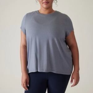 Athleta With Ease Drapey Oversized Batwing Relaxed Fit Top Medium